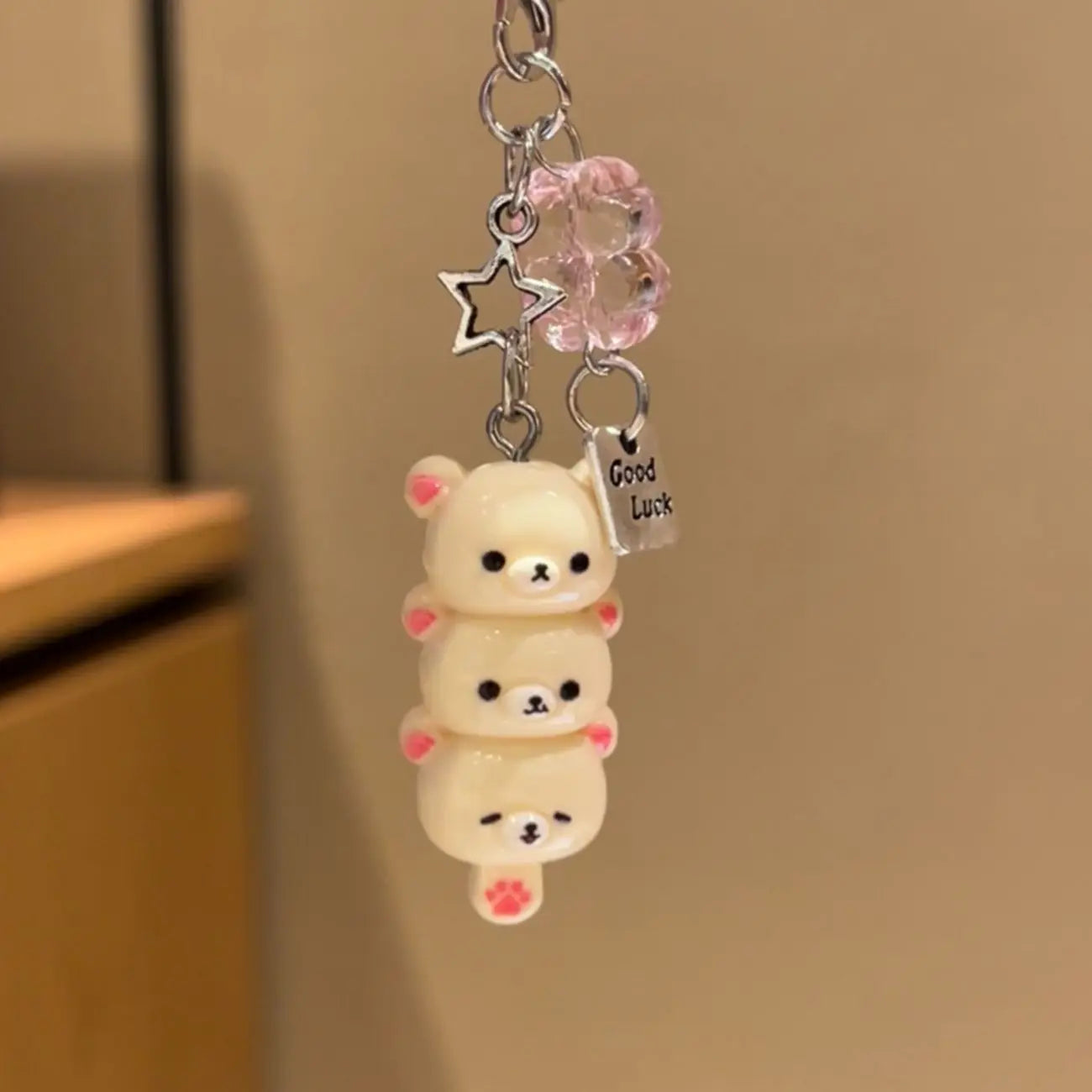Cute Bear Phone Charms Pendant Kawaii Anime Keychain Accessories