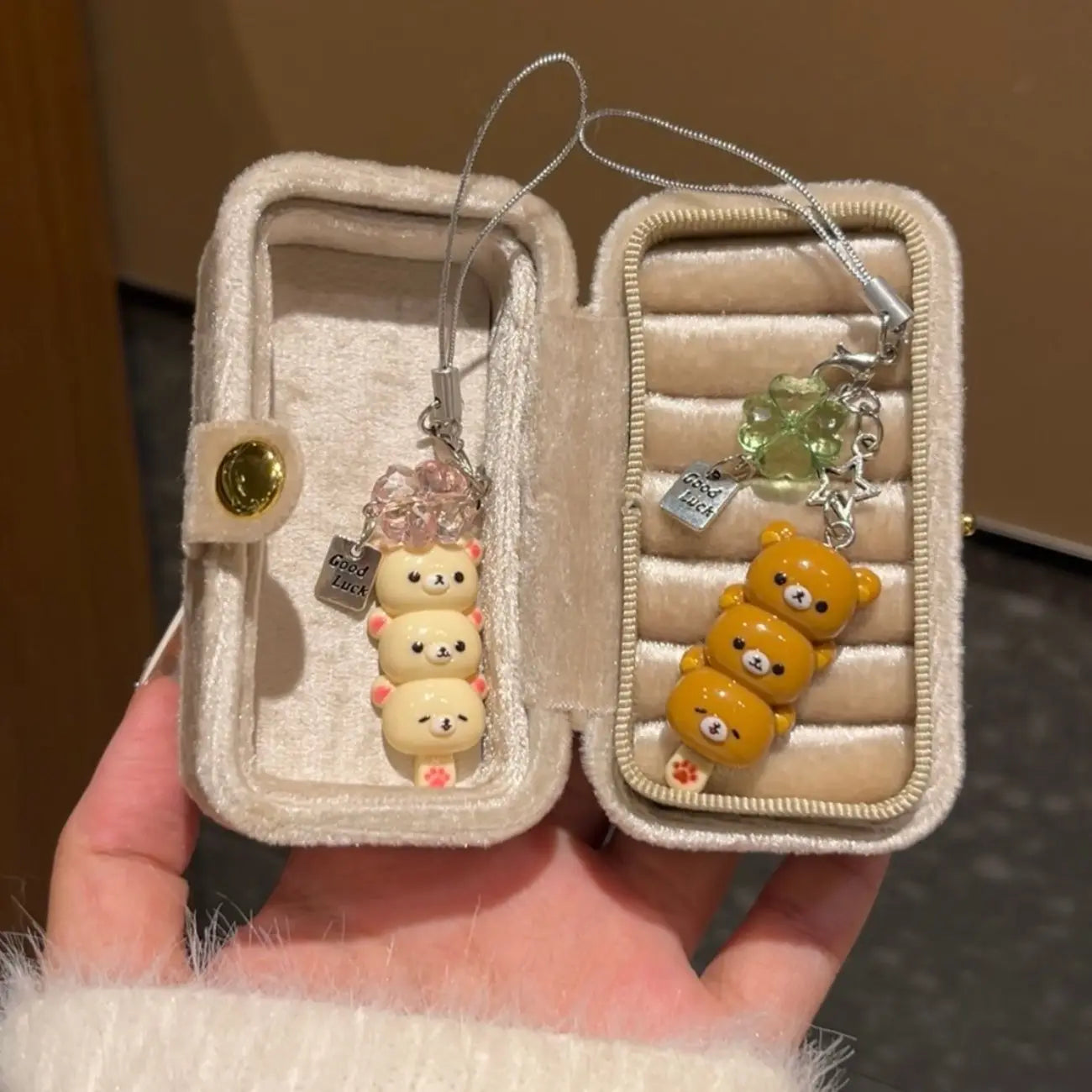 Cute Bear Phone Charms Pendant Kawaii Anime Keychain Accessories