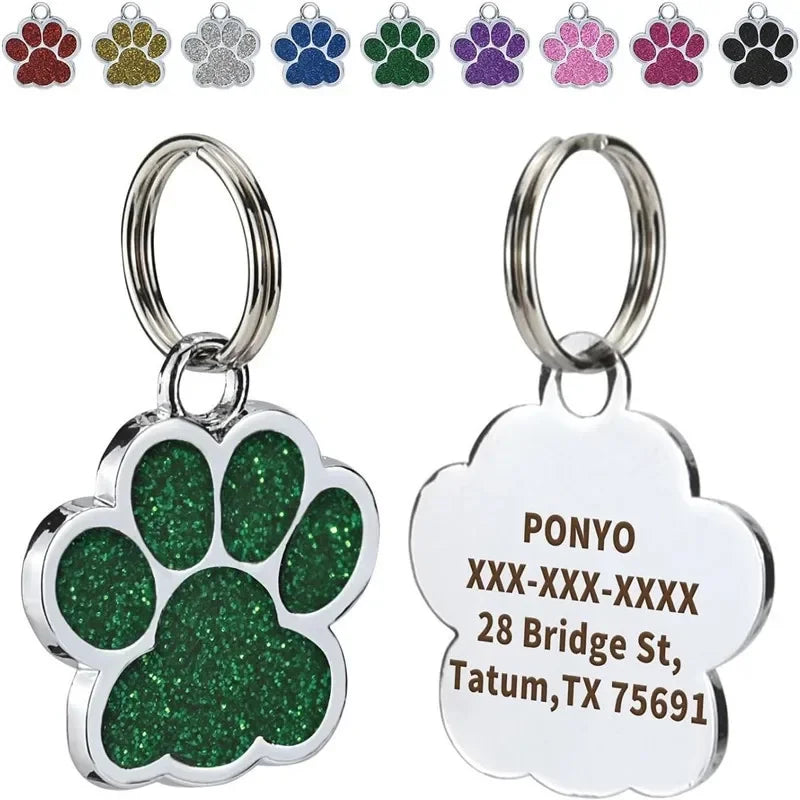 Free Personalized Dog Cat Plate Tags Engraved Puppy Pet ID Name