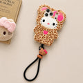 Cute Fluffy Leopard Print Hello Kitty Phone Case