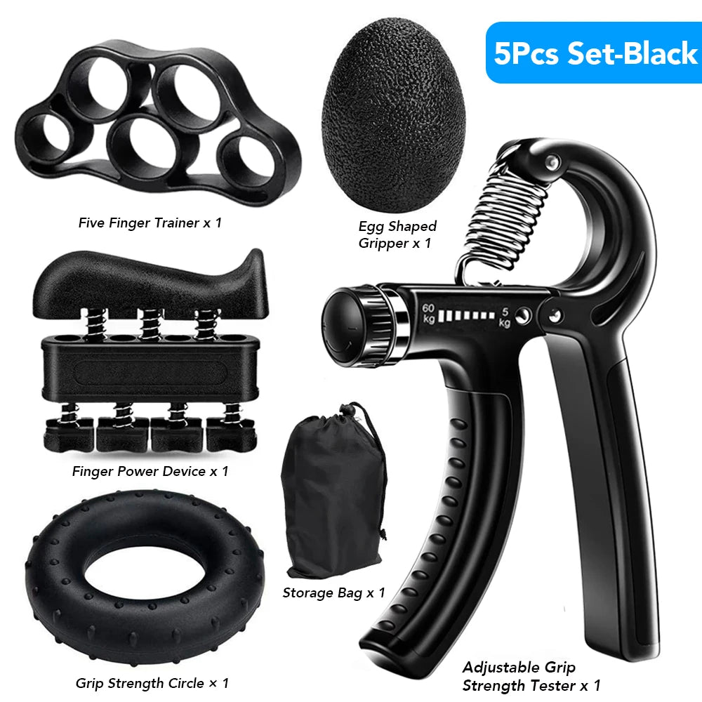 5-60Kg Adjustable Heavy Hand Gripper Fitness Hand Exerciser Grip Wrist Training Finge