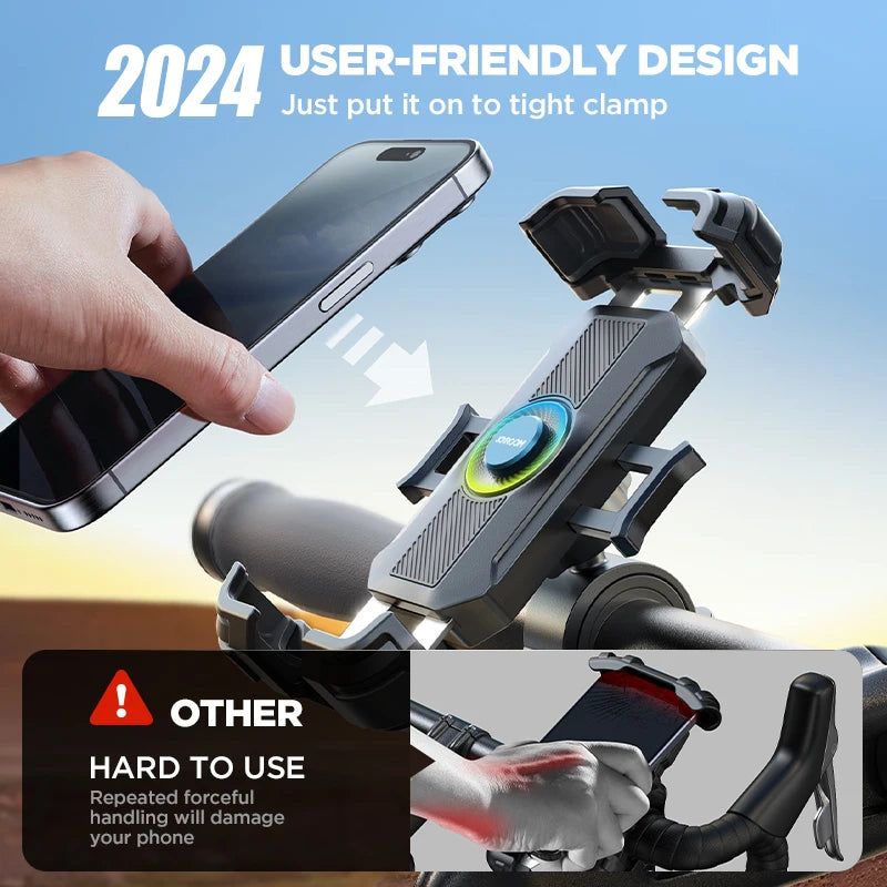 Joyroom Motorcycle Phone Mount Upgrade Bike Phone Holder Ultra-Stable Bicycle
