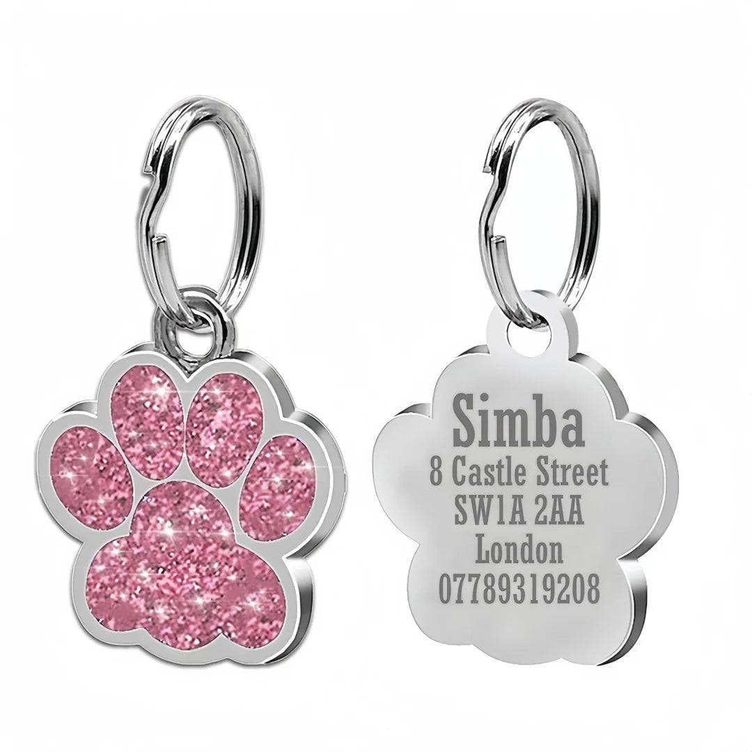 Free Personalized Dog Cat Plate Tags Engraved Puppy Pet ID Name
