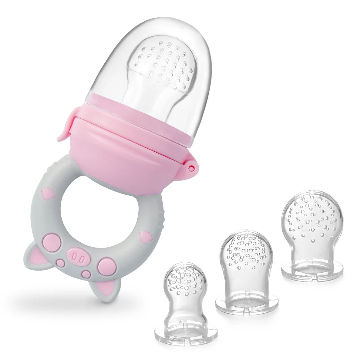 4pcs/set Silicone Fruit & Vegetable Feeder for Infants and Toddlers 6-36 months Food Grade Teething