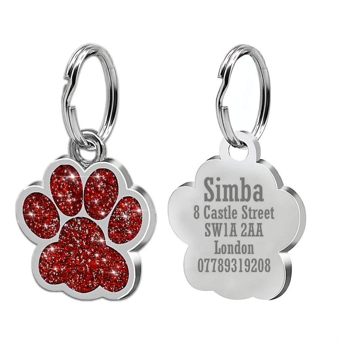 Free Personalized Dog Cat Plate Tags Engraved Puppy Pet ID Name