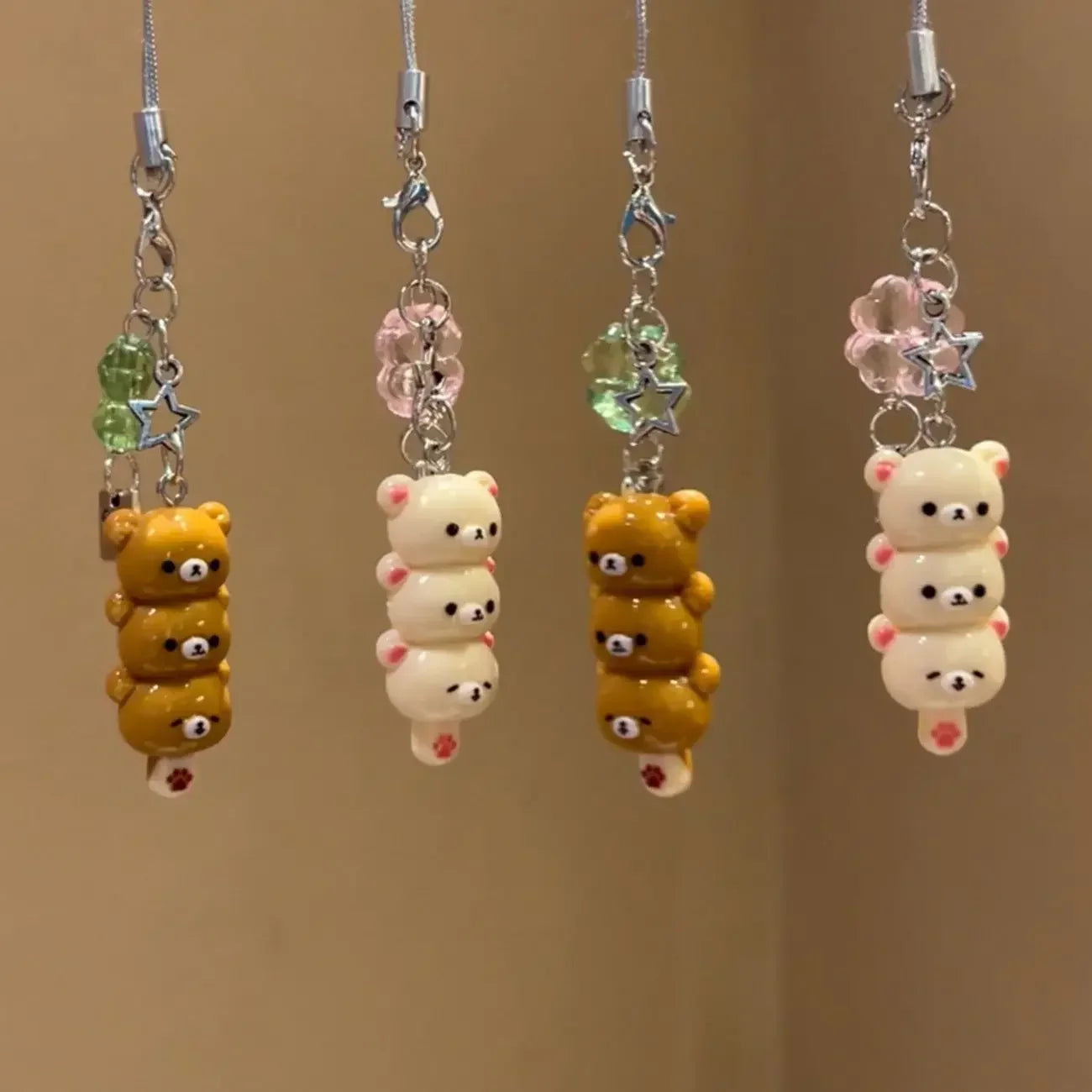 Cute Bear Phone Charms Pendant Kawaii Anime Keychain Accessories