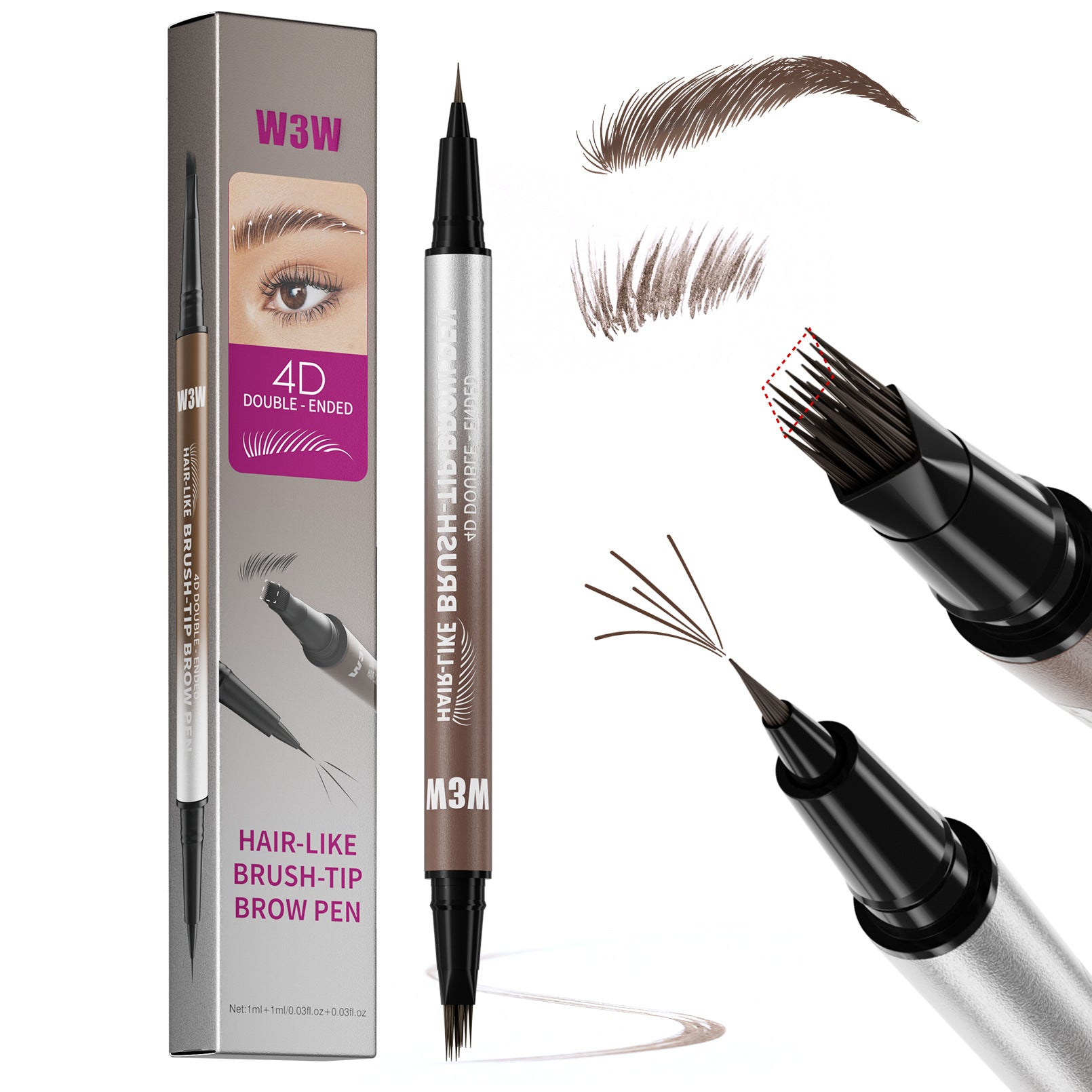 Waterproof Dual-Ended Eyebrow Pencil
